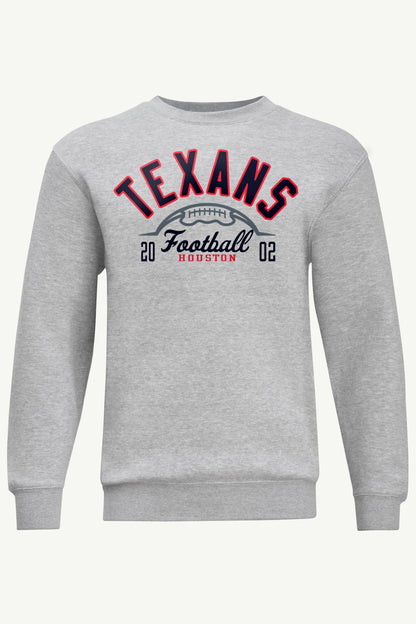MENS HOUSTON TEXANS HALF BALL SWEATSHIRT - Heather Grey