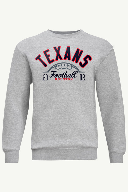MENS HOUSTON TEXANS HALF BALL SWEATSHIRT - Heather Grey