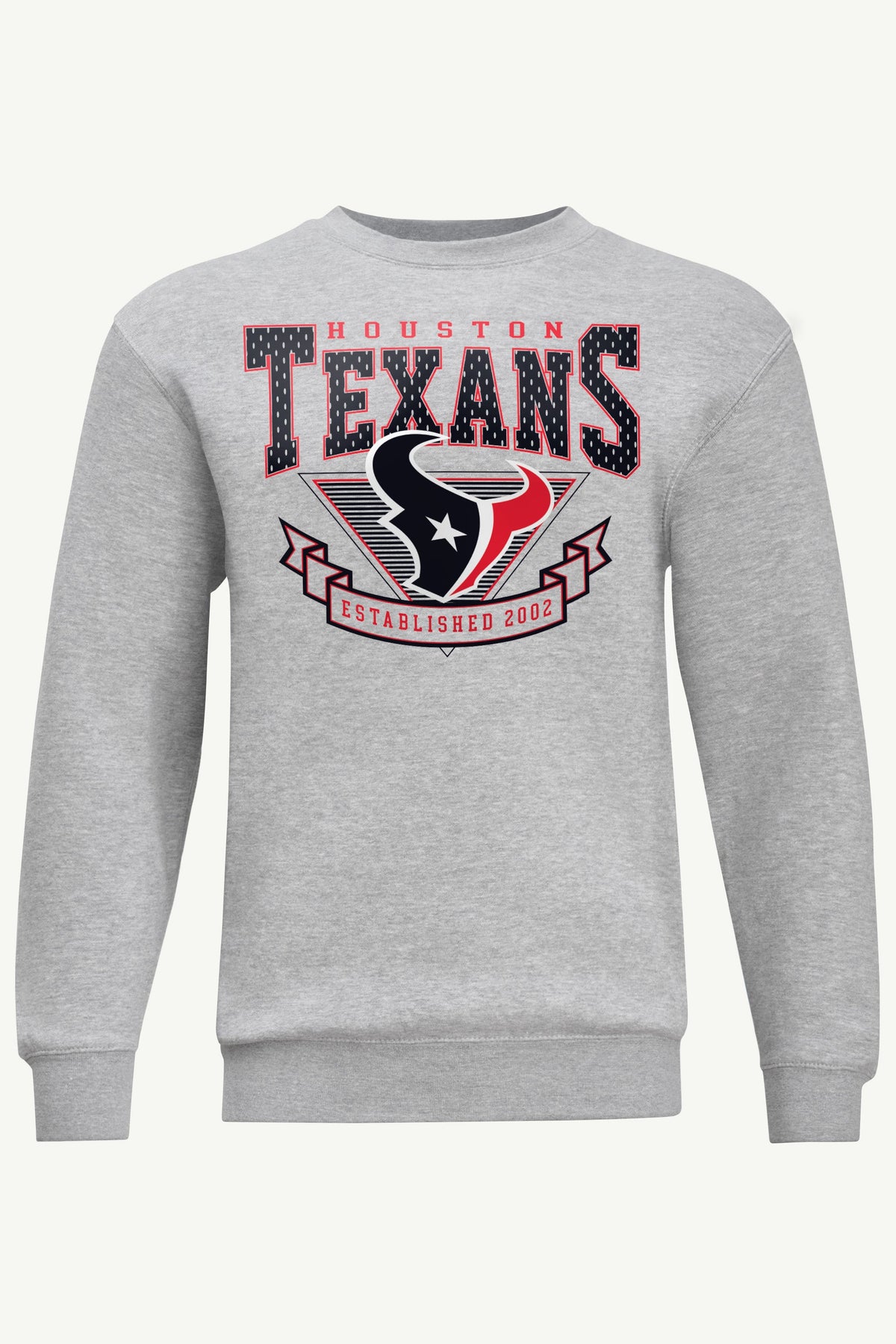 MENS HOUSTON TEXANS 80's INSPIRED SWEATSHIRT - Heather Grey