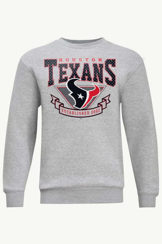MENS HOUSTON TEXANS 80's INSPIRED SWEATSHIRT - Heather Grey