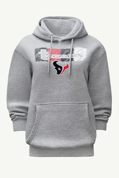 WOMENS HOUSTON TEXANS COLOR SHADING HOODIE - Heather Grey