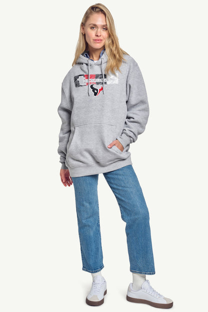 WOMENS HOUSTON TEXANS COLOR SHADING HOODIE - Heather Grey