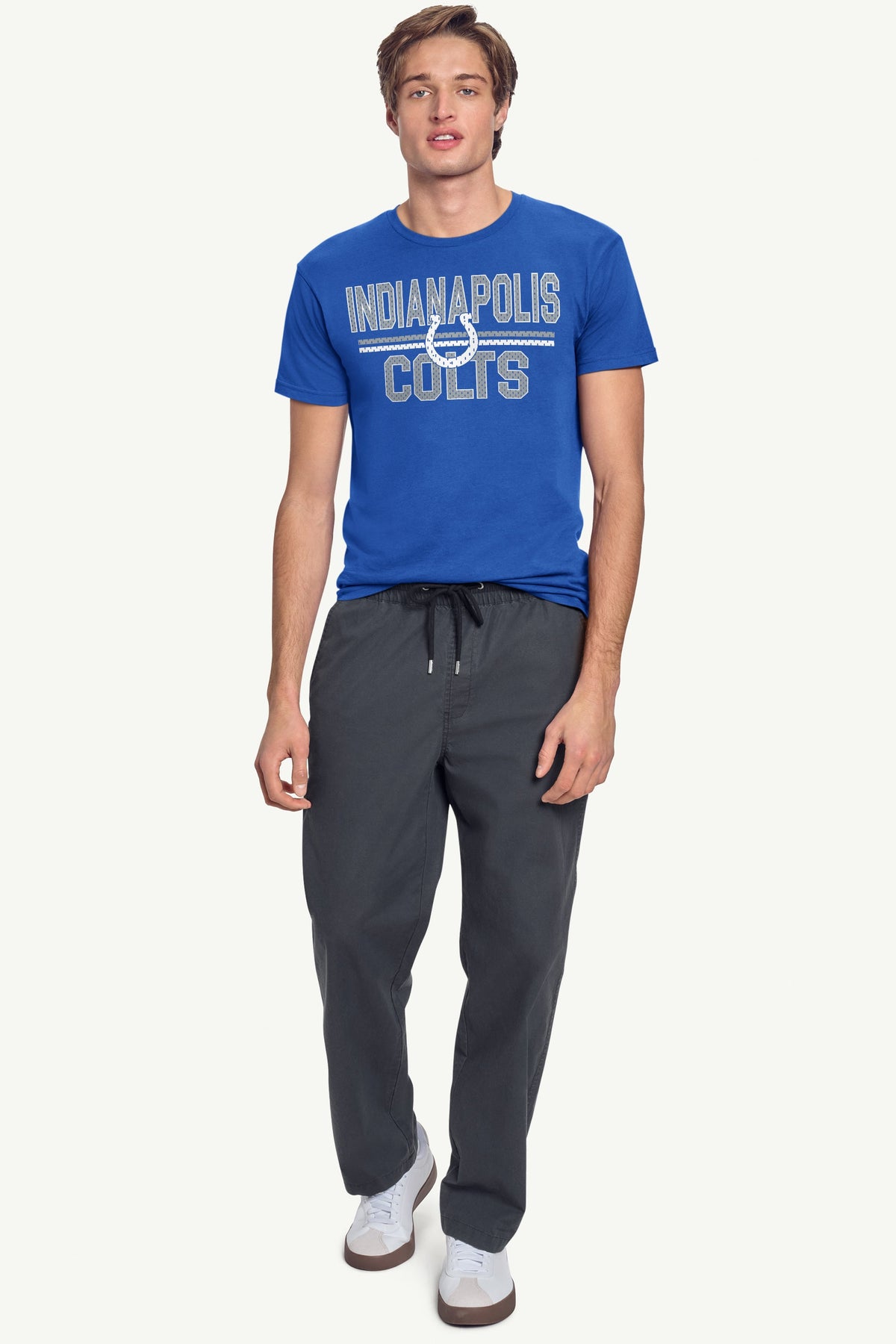 MENS INDIANAPOLIS COLTS MESH LOOK T SHIRT - Royal