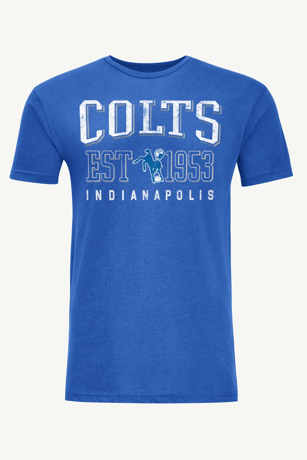MENS INDIANAPOLIS COLTS RETRO T SHIRT - Royal