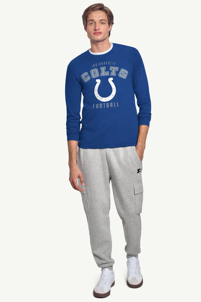 MENS INDIANAPOLIS COLTS LONG SLEEVE T SHIRT - Royal