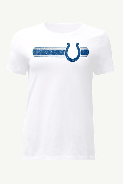 WOMENS INDIANAPOLIS COLTS STRIPE T SHIRT - White
