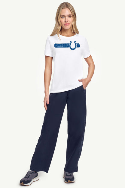 WOMENS INDIANAPOLIS COLTS STRIPE T SHIRT - White