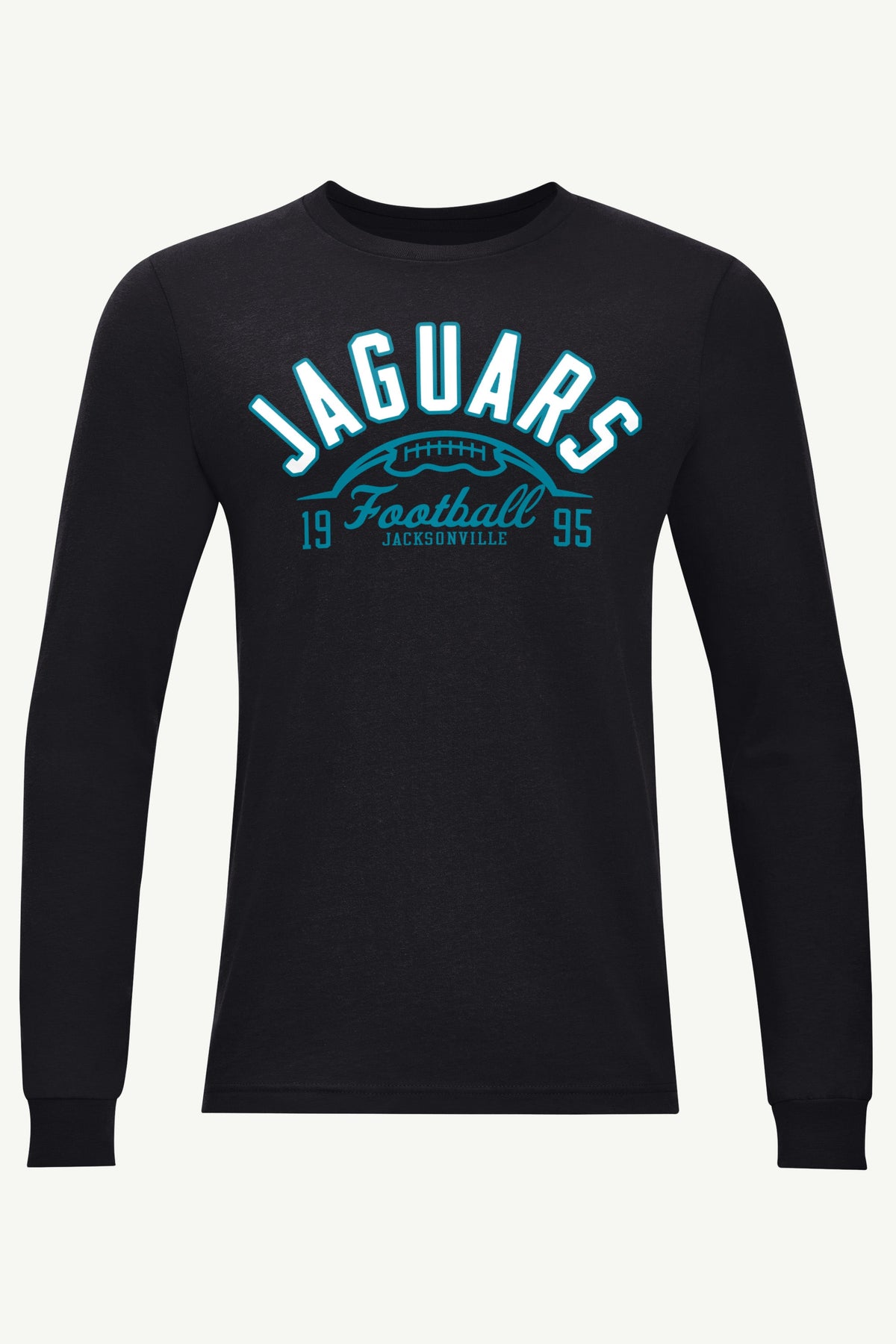 MENS JACKSONVILLE JAGUARS HALF BALL LONG SLEEVE T SHIRT - Black