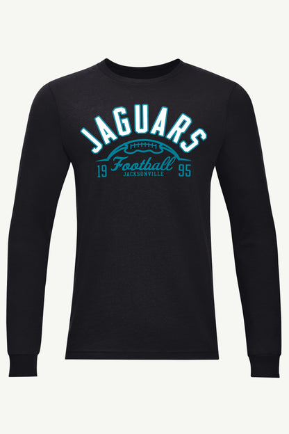 MENS JACKSONVILLE JAGUARS HALF BALL LONG SLEEVE T SHIRT - Black