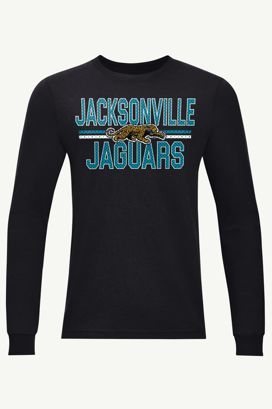 MENS JACKSONVILLE JAGUARS MESH LOOK RETRO LONG SLEEVE T SHIRT - Black