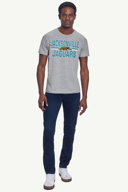 MENS JACKSONVILLE JAGUARS MESH LOOK RETRO T SHIRT - Heather Grey