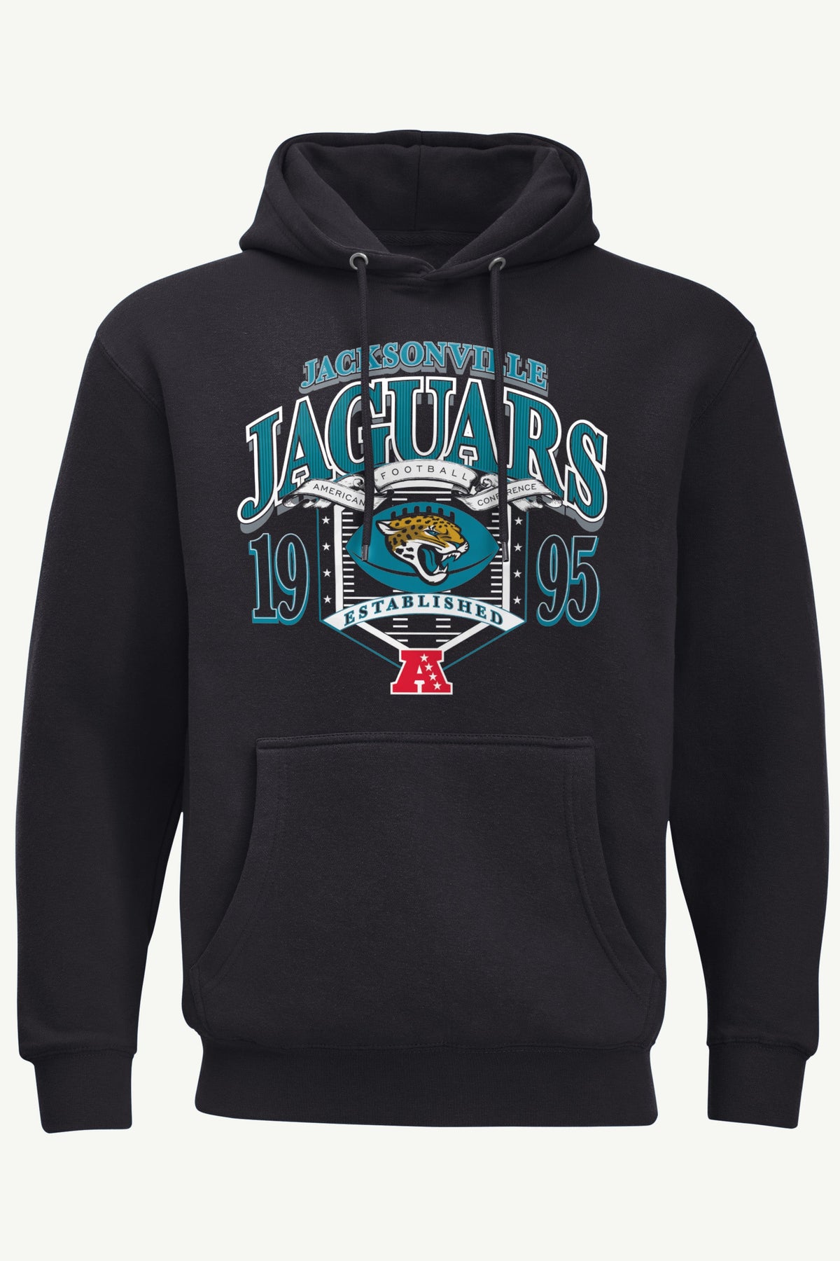 MENS JACKSONVILLE JAGUARS 80s INSPIRED FIELD HOODIE - Black
