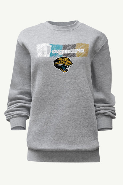 WOMENS JACKSONVILLE JAGUARS COLOR SHADING SWEATSHIRT - Heather Grey