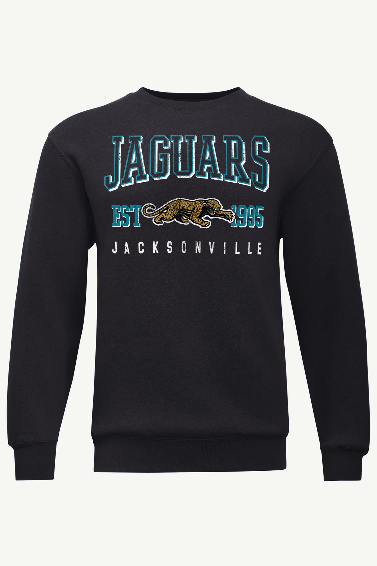 MENS JACKSONVILLE JAGUARS RETRO TEAM LOGO SWEATSHIRT - Black