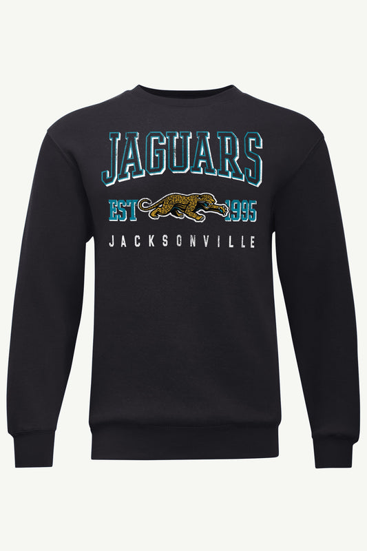 MENS JACKSONVILLE JAGUARS RETRO TEAM LOGO SWEATSHIRT - Black