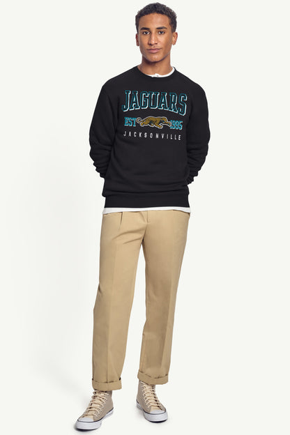 MENS JACKSONVILLE JAGUARS RETRO TEAM LOGO SWEATSHIRT - Black
