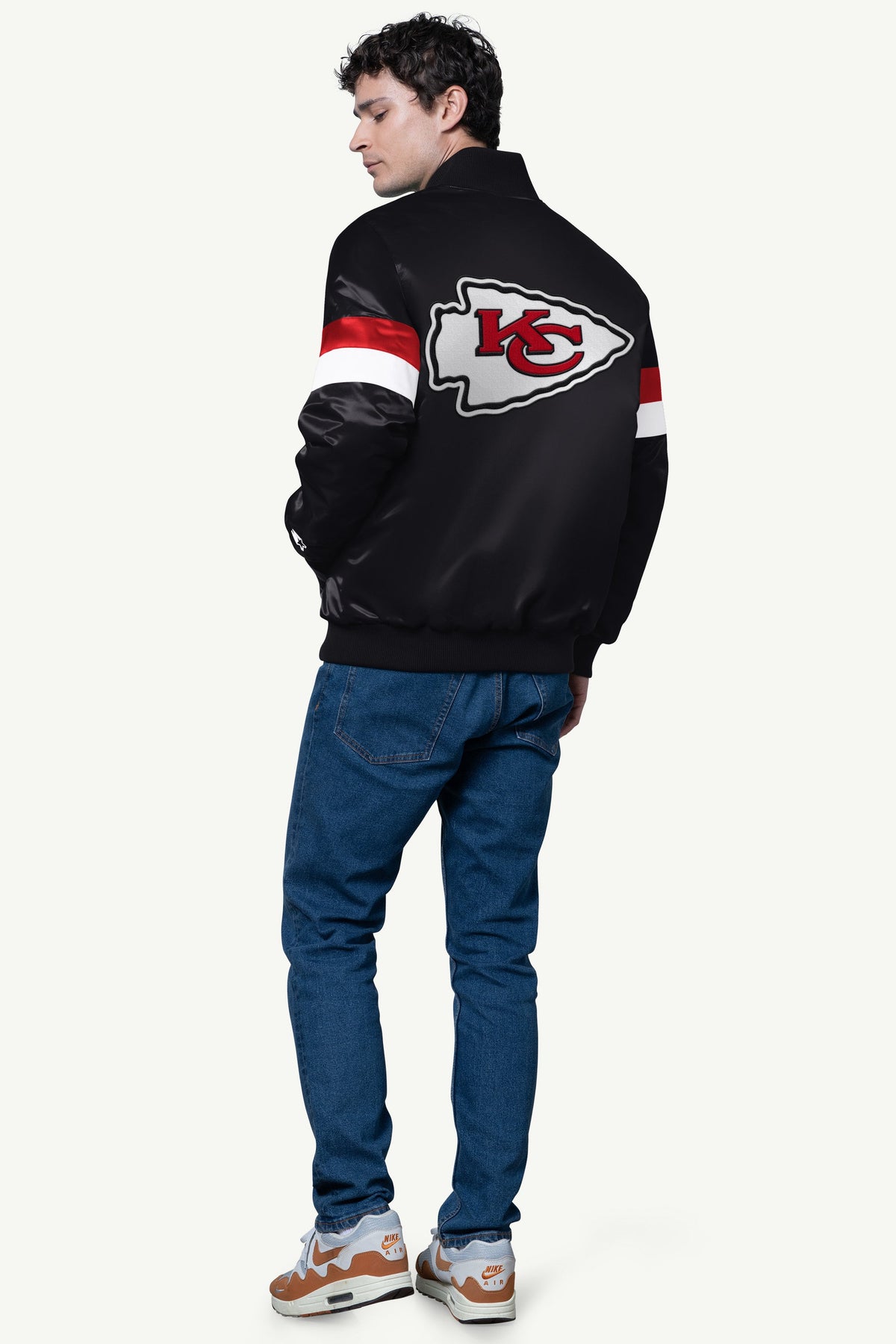 MENS KANSAS CITY CHIEFS SATIN VARSITY JACKET - Multi