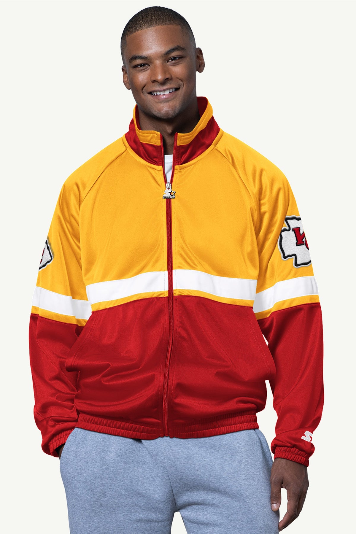 MENS KANSAS CITY CHIEFS VETERAN TRACK JACKET - Starter
