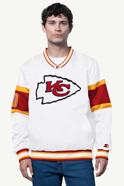 MENS KANSAS CITY CHIEFS SIGNAL COLLAR PULLOVER - Starter
