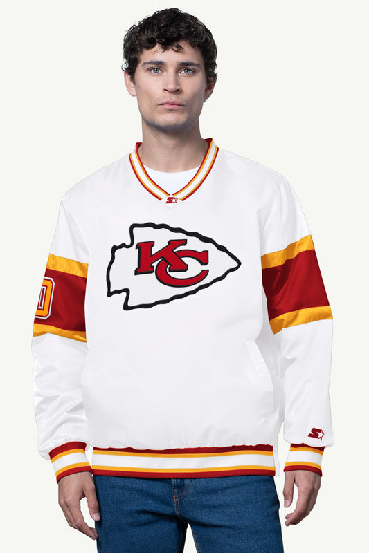 MENS KANSAS CITY CHIEFS SIGNAL COLLAR PULLOVER - Starter
