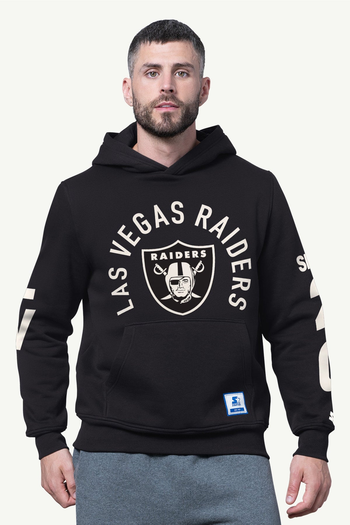 MENS LAS VEGAS RAIDERS HANDOFF FLEECE HOODIE - Starter