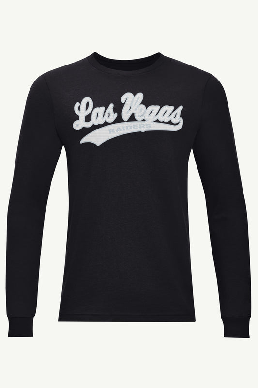 MENS LAS VEGAS RAIDERS TAILSWEEP LONG SLEEVE T SHIRT - Black