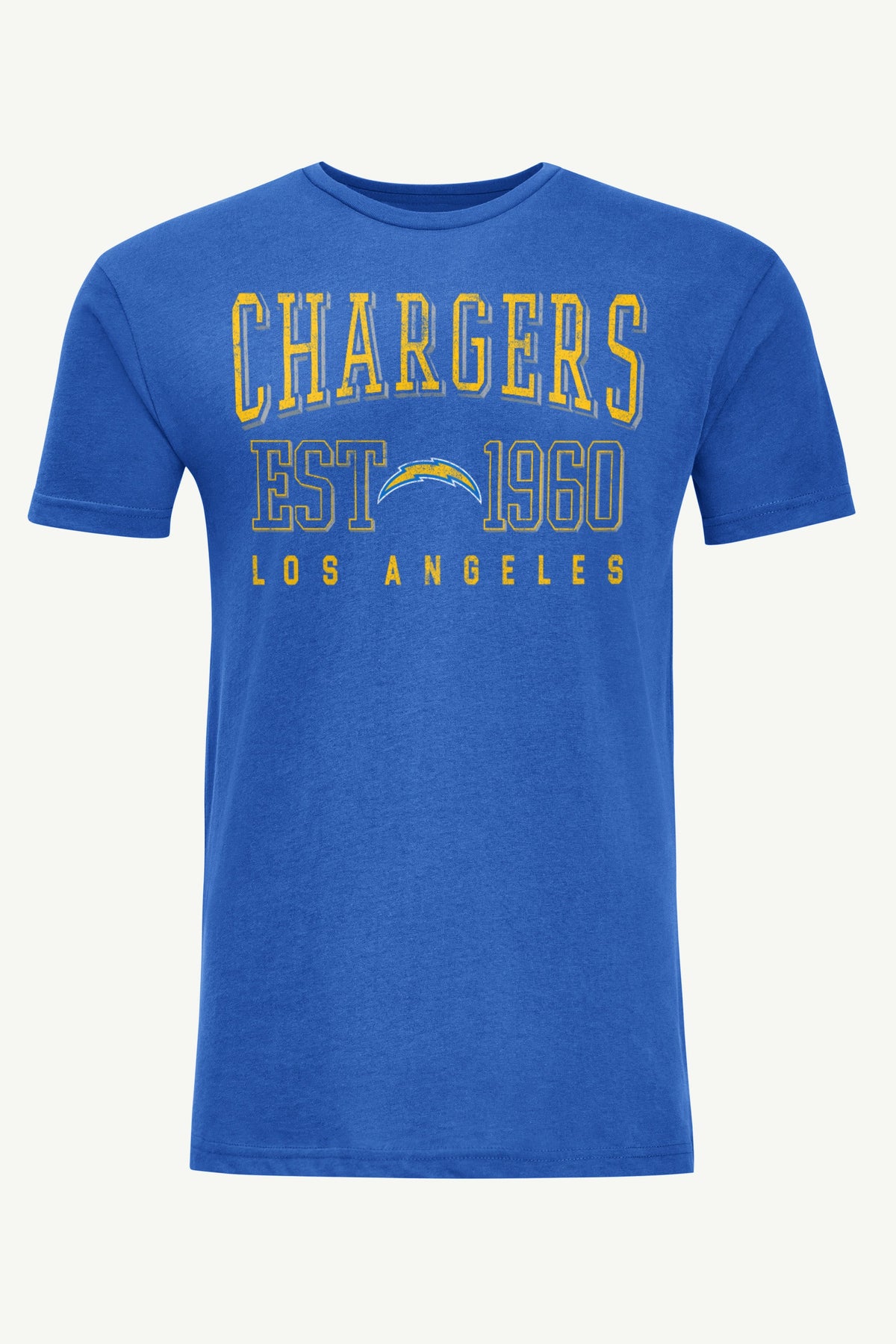 MENS LOS ANGELES CHARGERS RETRO T SHIRT - Royal