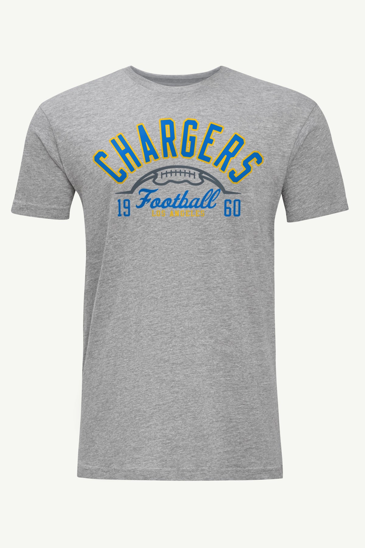 MENS LOS ANGELES CHARGERS HALF BALL T SHIRT - Heather Grey