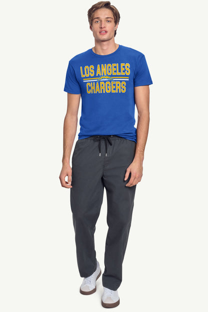MENS LOS ANGELES CHARGERS MESH LOOK T SHIRT - Royal
