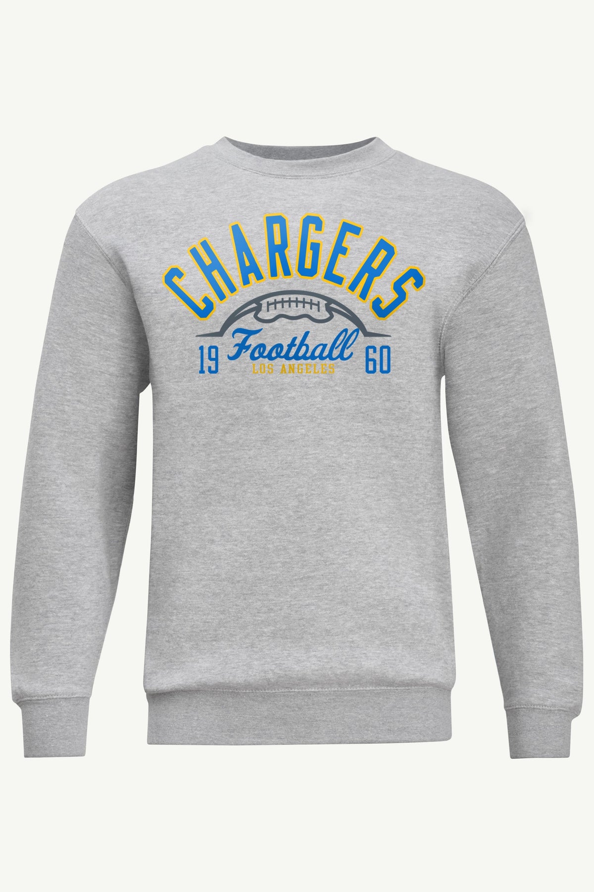 MENS LOS ANGELES CHARGERS HALF BALL SWEATSHIRT - Heather Grey