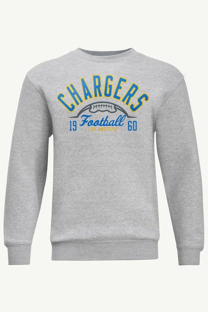MENS LOS ANGELES CHARGERS HALF BALL SWEATSHIRT - Heather Grey