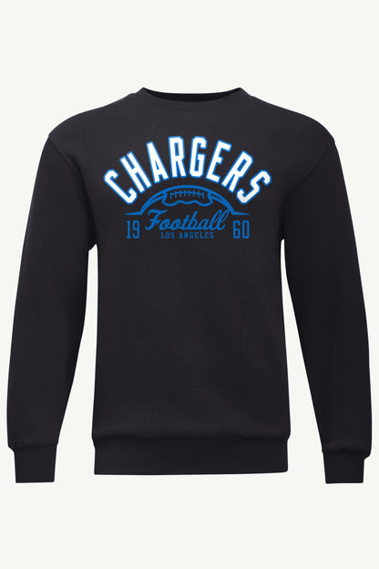 MENS LOS ANGELES CHARGERS HALF BALL SWEATSHIRT - Black