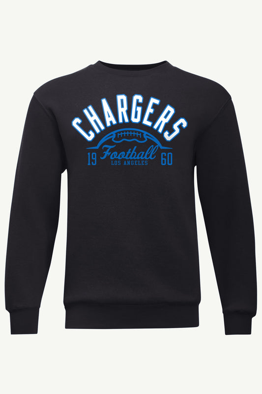 MENS LOS ANGELES CHARGERS HALF BALL SWEATSHIRT - Black