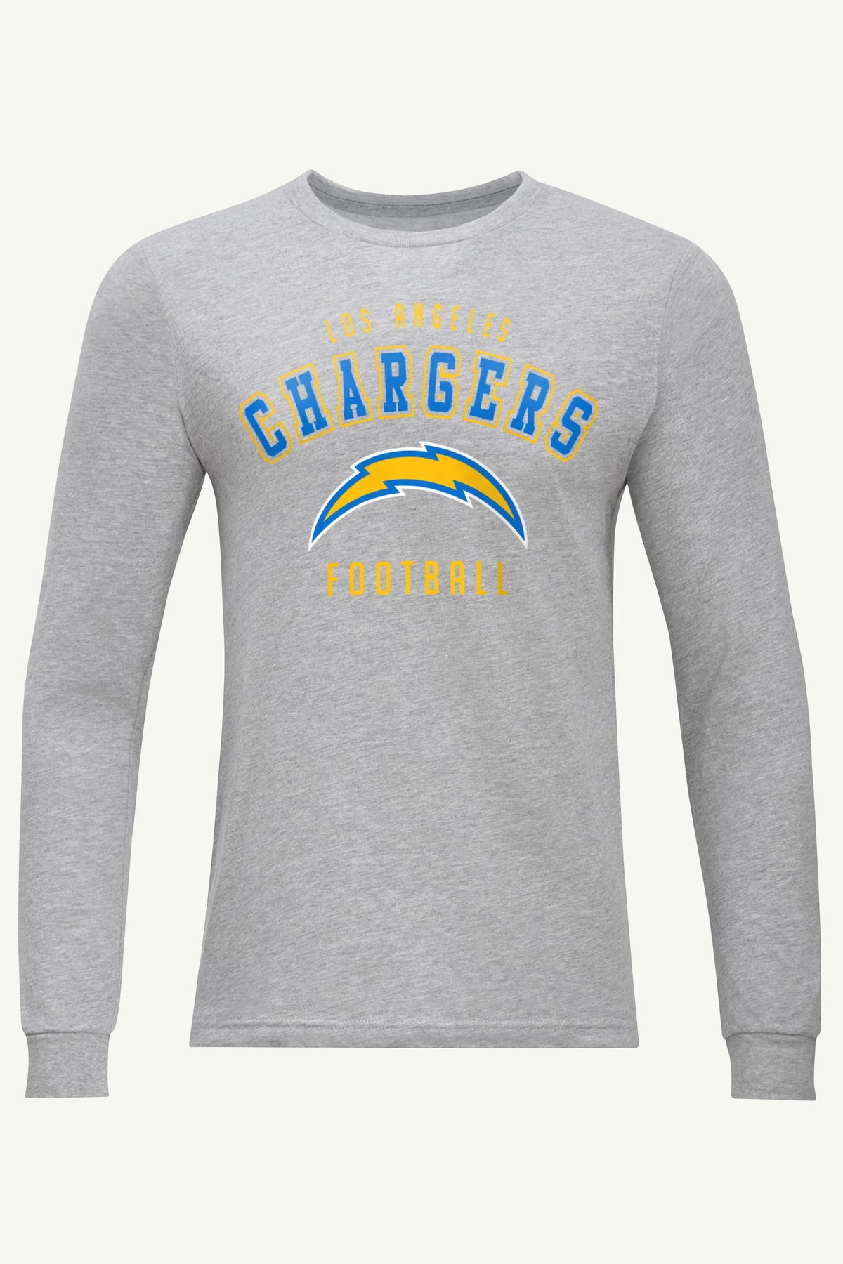 MENS LOS ANGELES CHARGERS LONG SLEEVE T SHIRT - Heather Grey