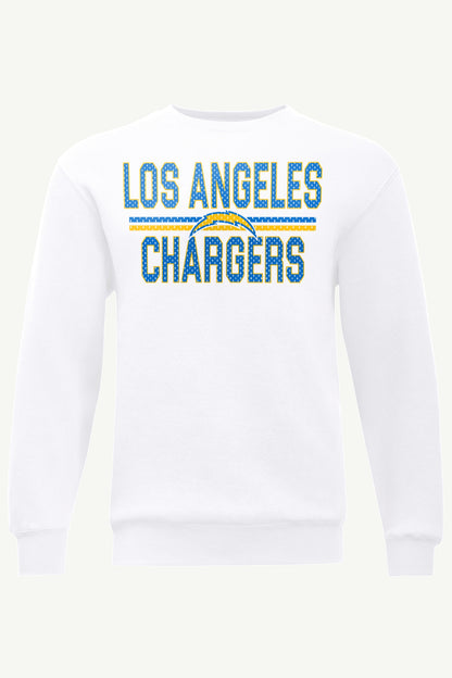 MENS LOS ANGELES CHARGERS MESH LOOK SWEATSHIRT - White