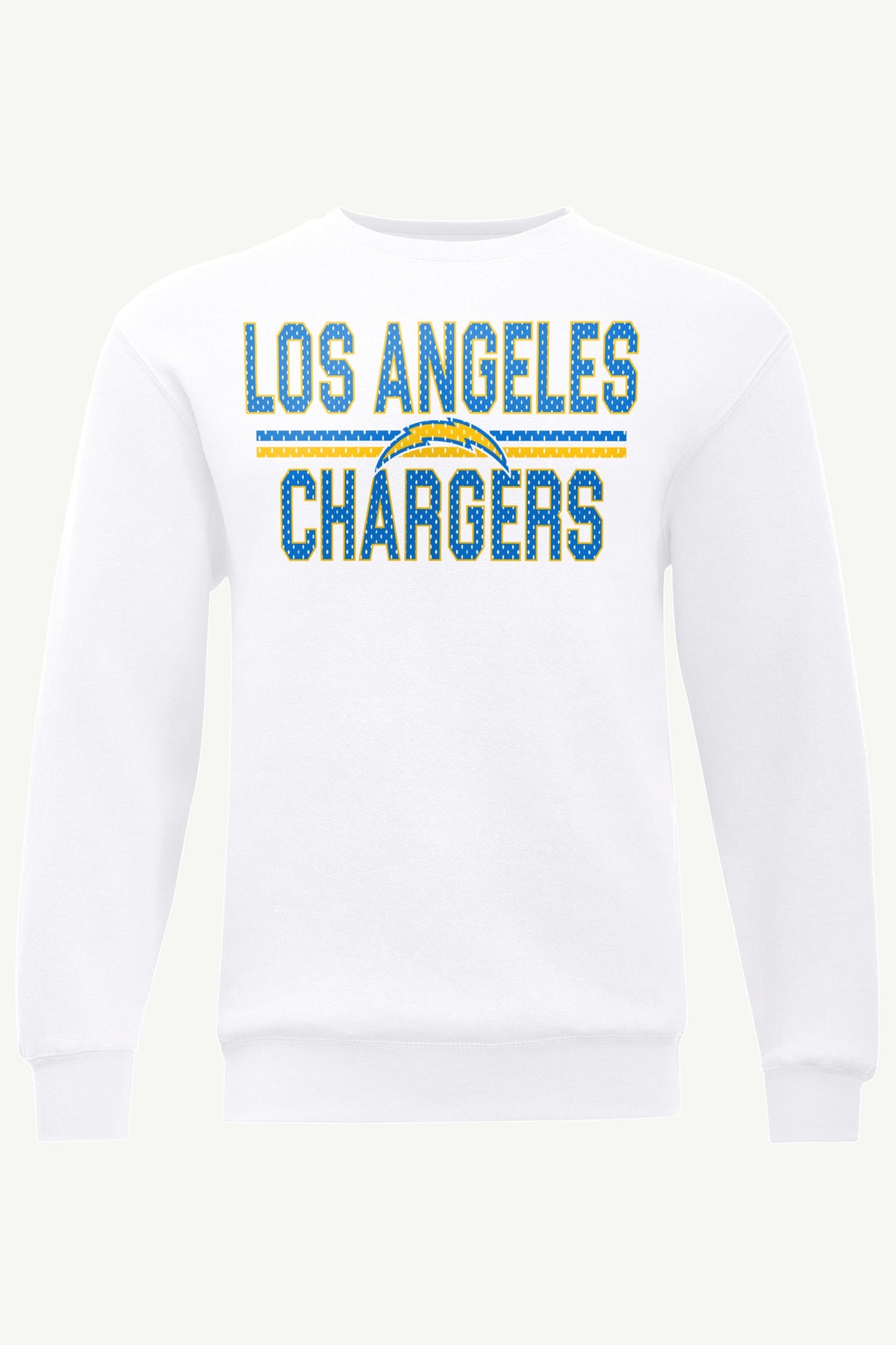 MENS LOS ANGELES CHARGERS MESH LOOK SWEATSHIRT - White