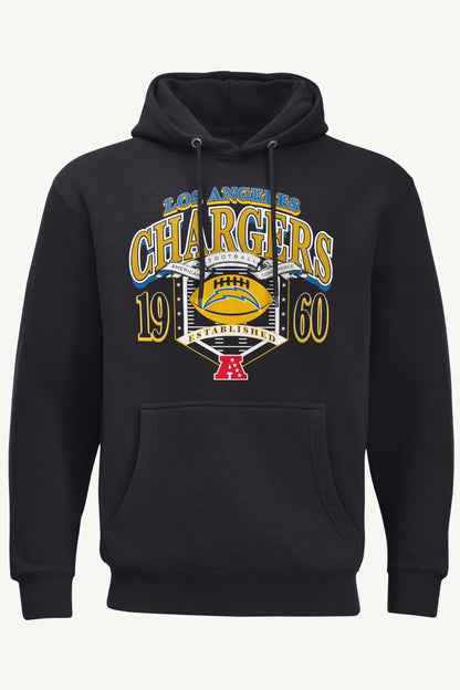 MENS LOS ANGELES CHARGERS 80s INSPIRED FIELD HOODIE - Black