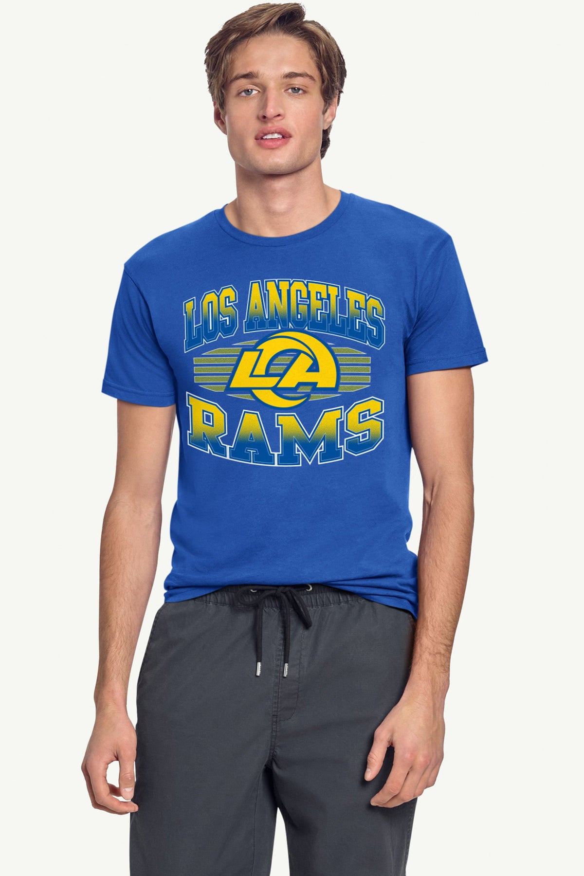 MENS LOS ANGELES RAMS TEAM GRIT SHORT SLEEVE T SHIRT - Royal