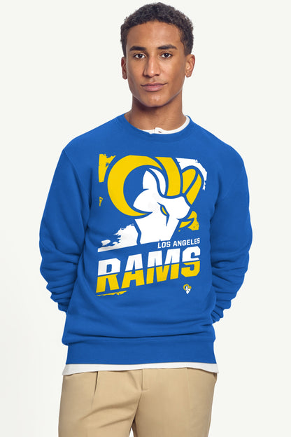 MENS LOS ANGELES RAMS ZOOM SWEATSHIRT - Royal