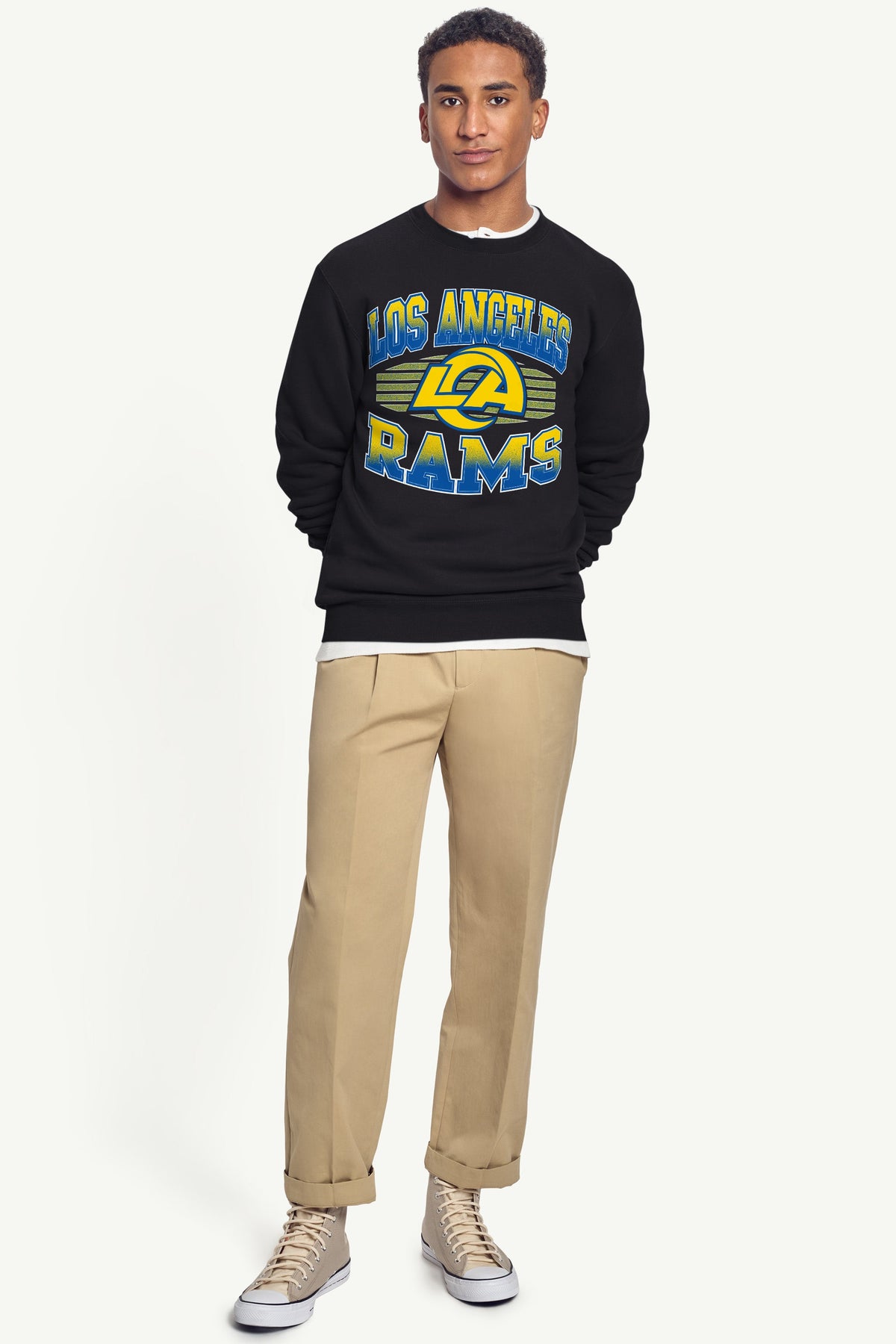 MENS LOS ANGELES RAMS TEAM GRIT SWEATSHIRT - Black