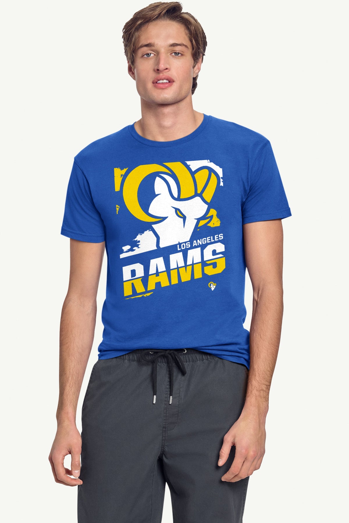 MENS LOS ANGELES RAMS ZOOM SHORT SLEEVE T SHIRT - Royal