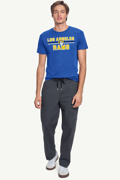 MENS LOS ANGELES RAMS MESH LOOK T SHIRT - Royal