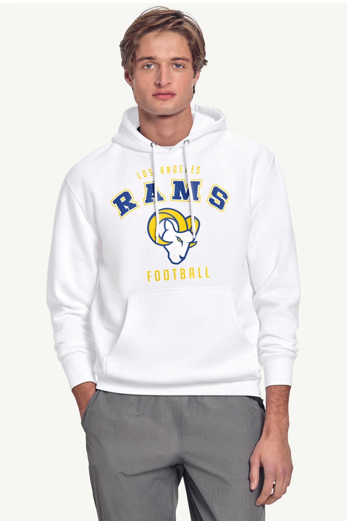 MENS LOS ANGELES RAMS HOODIE - White