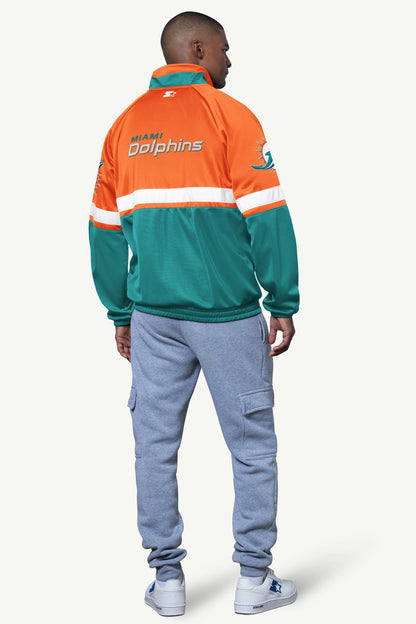 MENS MIAMI DOLPHINS VETERAN TRACK JACKET - Starter