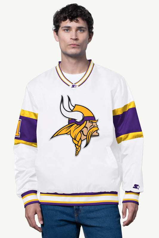 MENS MINNESOTA VIKINGS SIGNAL COLLAR PULLOVER - Starter
