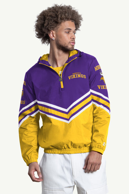 MENS MINNESOTA VIKINGS FAIR  FAIR PLAY HALF ZIP HOODED PULLOVER - Multi