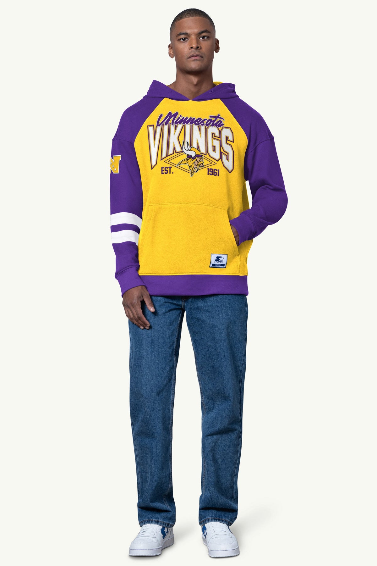 MENS MINNESOTA VIKINGS INTERCEPTION COLORBLOCK HOODIE - Starter
