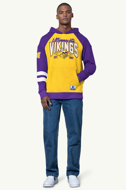 MENS MINNESOTA VIKINGS INTERCEPTION COLORBLOCK HOODIE - Starter