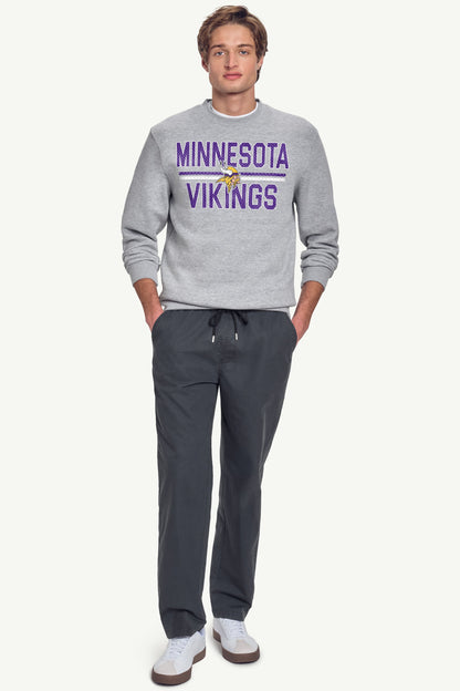 MENS MINNESOTA VIKINGS MESH LOOK SWEATSHIRT - Heather Grey
