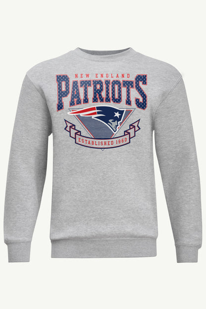 MENS NEW ENGLAND PATRIOTS 80's INSPIRED SWEATSHIRT - Heather Grey